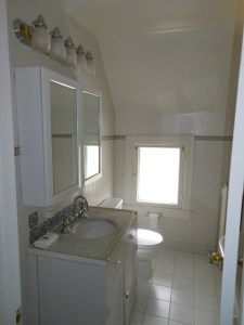 Upstairs bathroom that we completely remodeled.